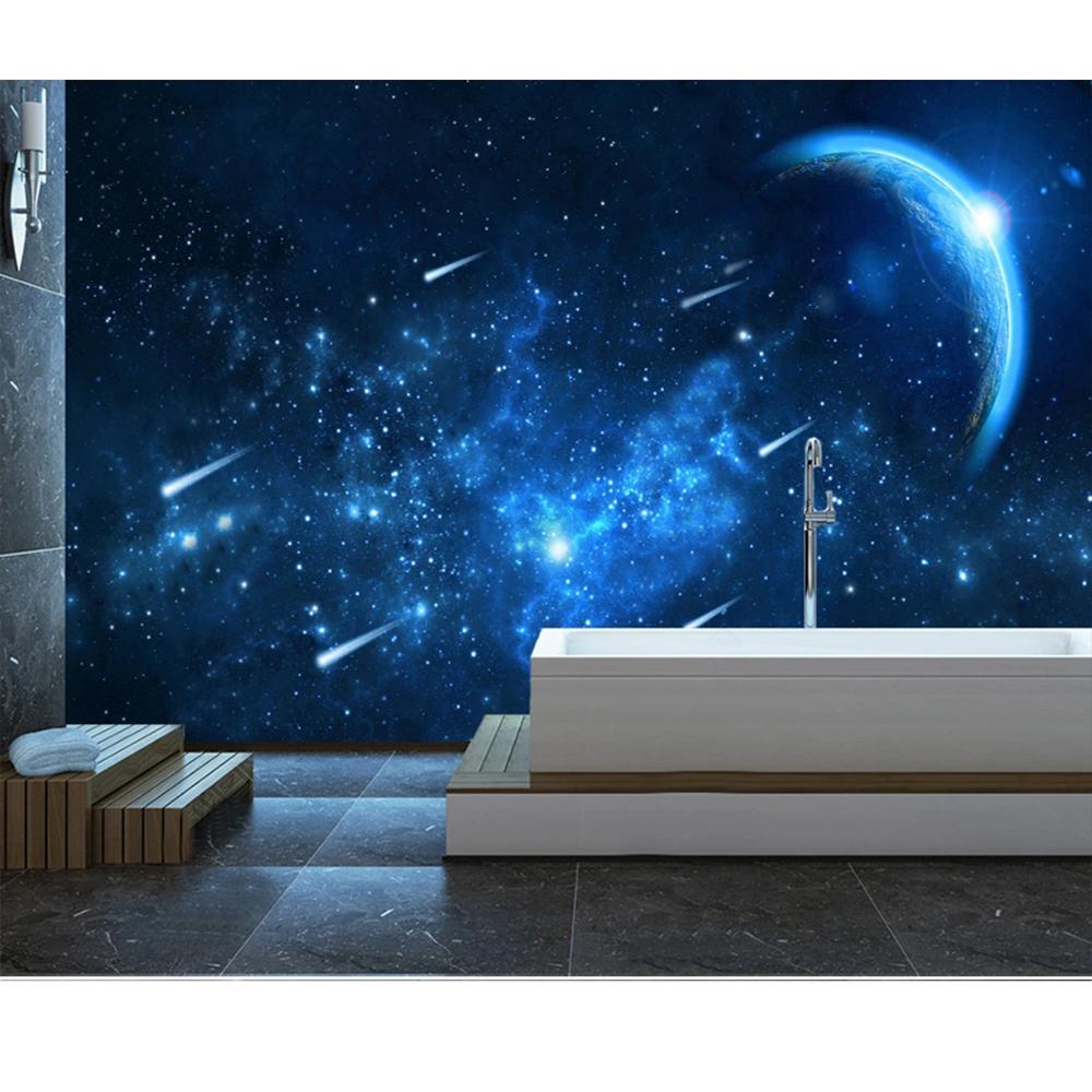 3d Galaxy Wallpaper Abstract Blue Starry Mural Living Room Bedroom Tv Sofa Backdrop Home Decor 3d Fresco