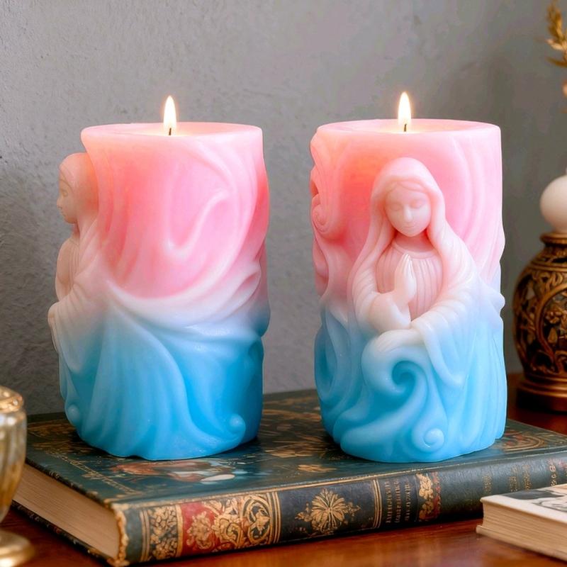 Flexible Silicone Mold Handmade Scented Candle Mould Embossed Cylinder Soap Jewelry Mold Home Decoration Mold