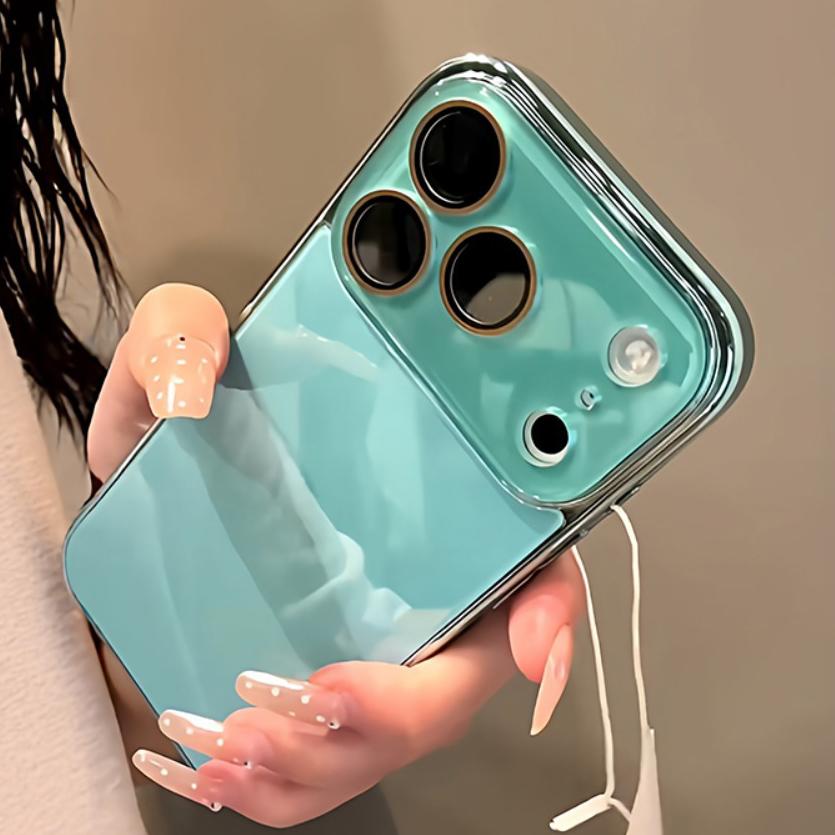 Luxury Plating Lens Shockproof Phone Case For iPhone 17 15 14 13 16 12 Pro Max Tempered Glass Camera Protection Bumper Cover