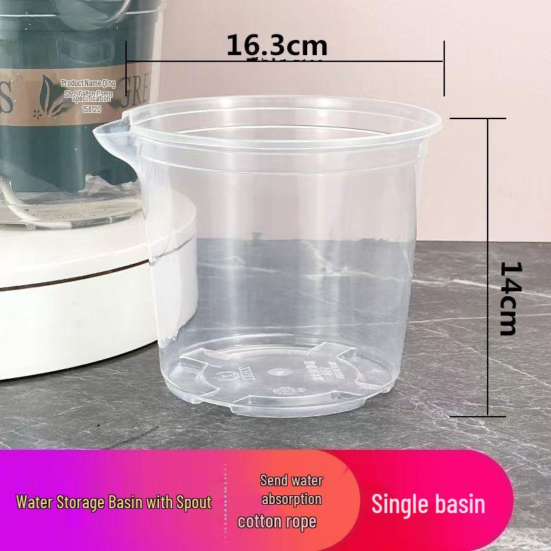 Pothos Indoor Self-Watering Planter with Double-Layer Design and Transparent Reservoir