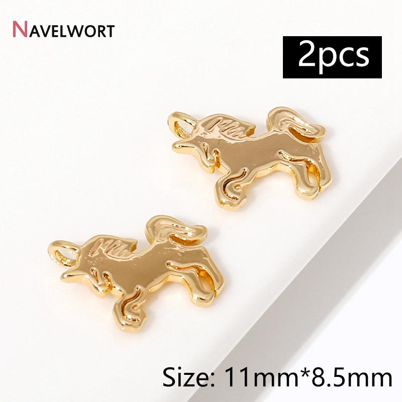 2Pcs 14K Gold Plated Brass Metal Conch Pendant,Charms For Jewelry Making,DIY Earring Bracelet Necklace Making Findings Supplies