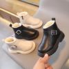 British-Style Kids' Winter Boots: Fleece-Lined, Soft-Soled Cotton for Boys & Girls, Martin Design.