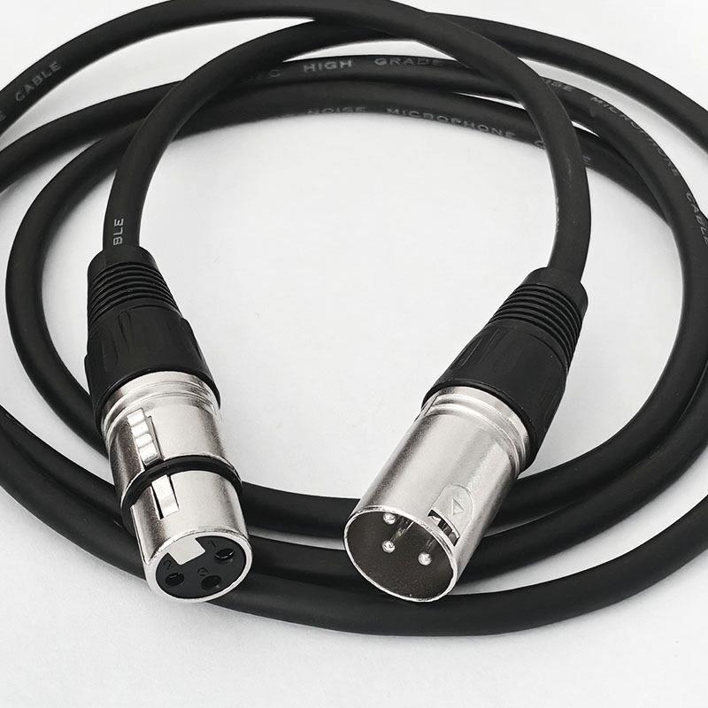 XLR Balanced Male-to-Female Audio Cable: Pure Copper for Mic & Mixer Connections