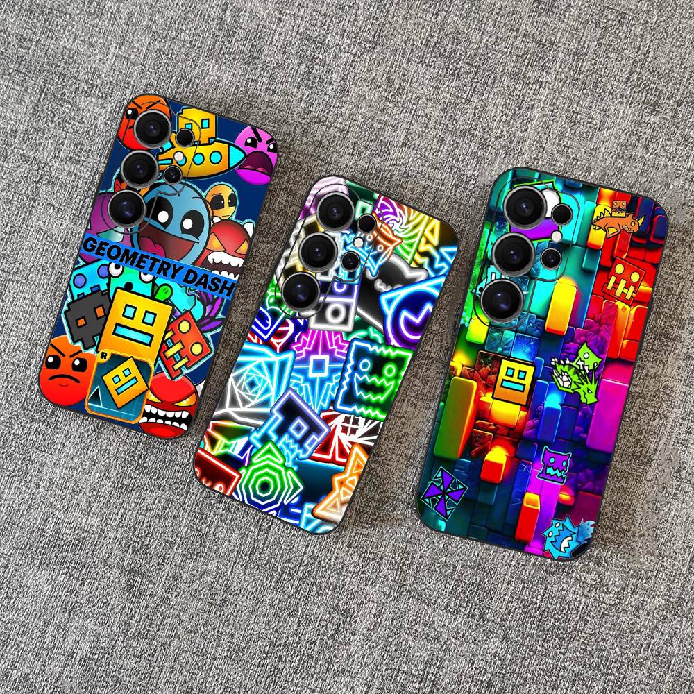 Game Geometry Dash Phone Case For Samsung S 24 Fe 25 Ultra Plus 20 Lite 21 30 22 23 24 22 Ultra 5G Fundas