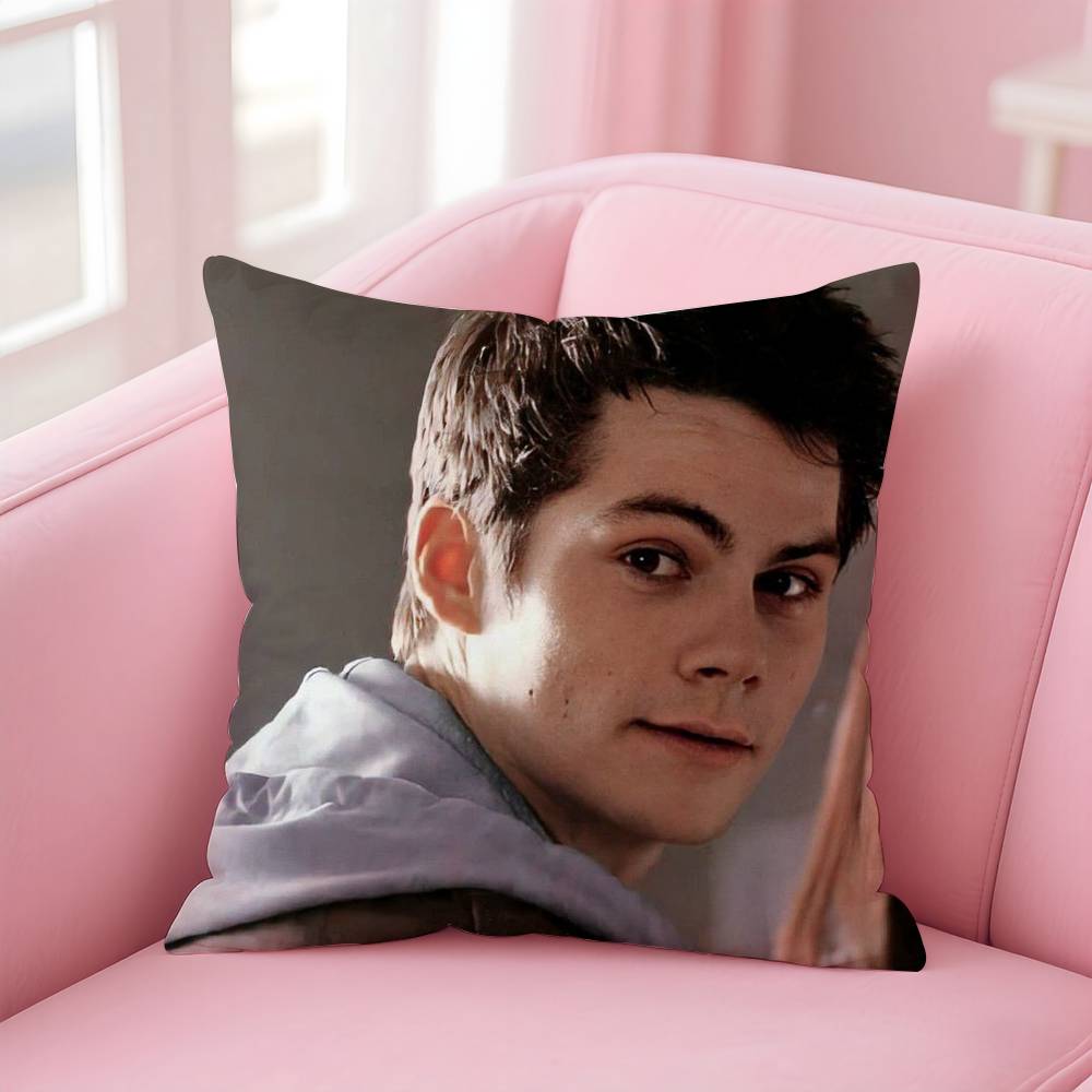 American Actor D-Dylan O Brien Pillow Case Anti-Dustmite Pillow Invisible Zipper Silky Short Plush Sofa Cushion Cover