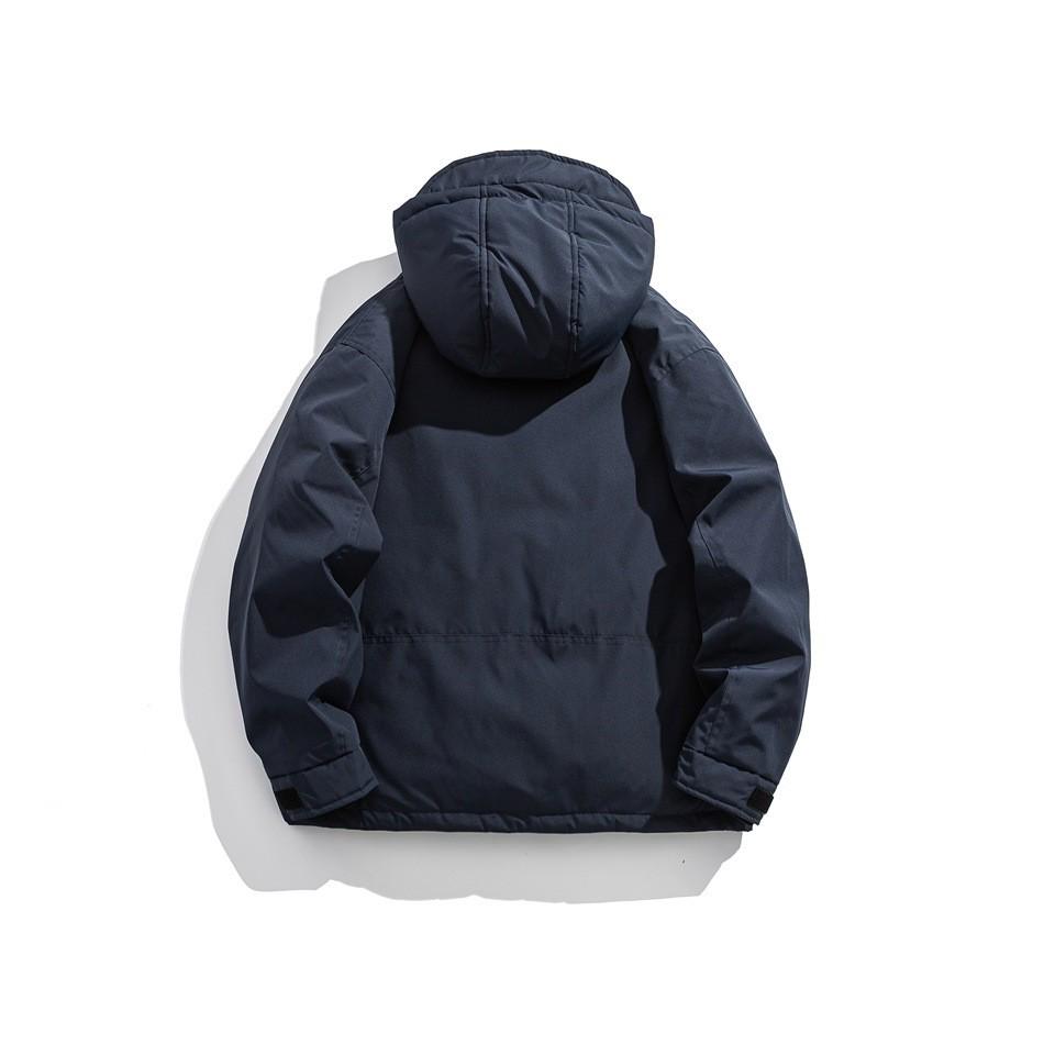 SINKACME Men's Retro Japanese Casual Workwear Winter Hooded White Duck Down Jacket YR281