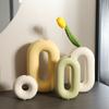 Nordic Cream Style Donut Ceramic Vase Ornament Living Room Flower Arrangement, Dried Flowers Living Room Dining Table Soft Decor