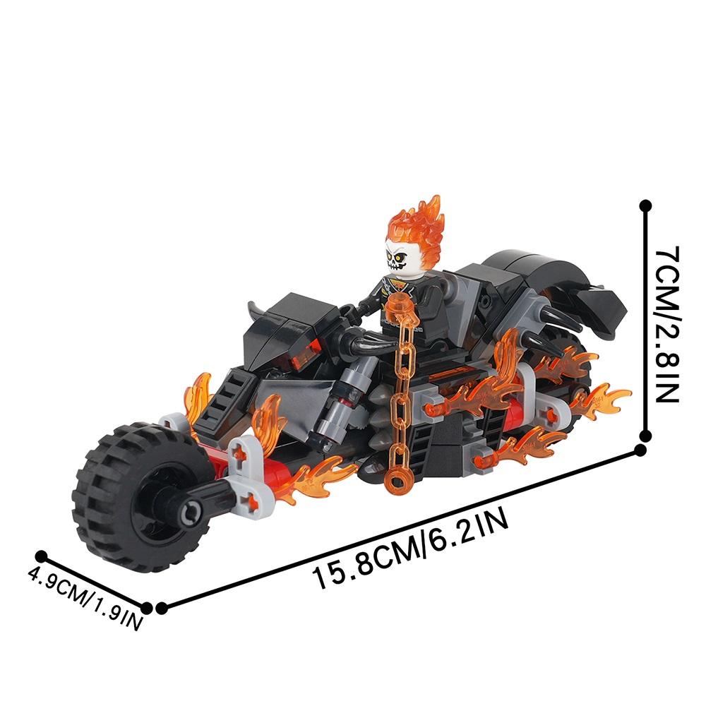 Ny Moc Ghost Rider Med Motorcykel Byggklossar Mini Actionfigur Leksaker