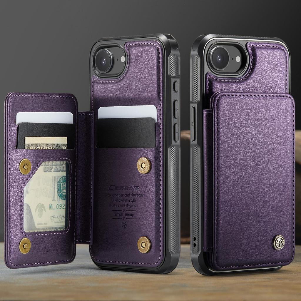 Wallet Card Holder Case for iPhone 17 16 15 14 13 12 11 Pro Max XS XR 6 7 8 Plus SE2 Artificial Leather Cover