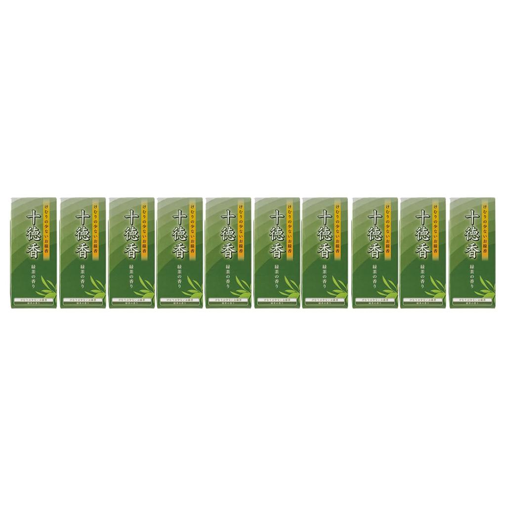 Jutokuko (incense Sticks) Green Tea Scent (Set of 10) Offerings for Buddhist Altars