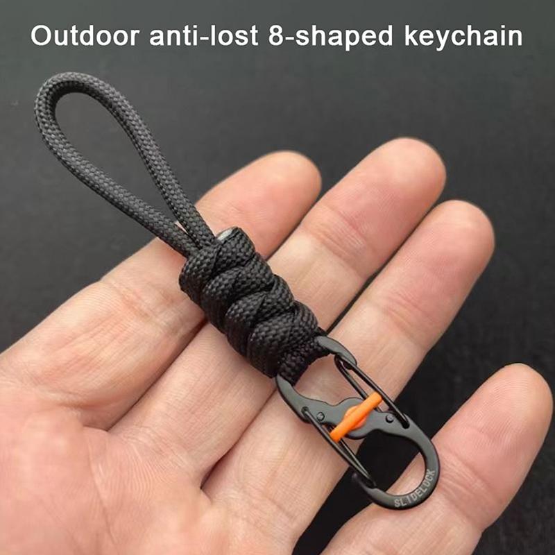 10cm Paraplu Touw Anti-Diefstal En Anti-Verlies 8-Vormige Sleutelhanger Met Slot 8-Vormig Slot Draagbaar Buiten Lanyard Ophanglus