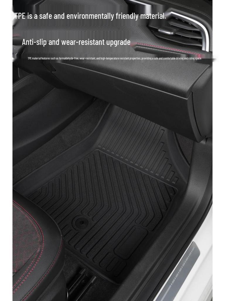 Durable, dirt-resistant, easy-clean, TPE eco-friendly anti-slip floor mats for 2025 Volkswagen Teramont Pro.