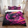 3pcs Tiger Art Print Bedding Set - 1 Duvet Cover + 2 Pillowcases(Core Not Included), Machine Washable Polyester Yy251216164