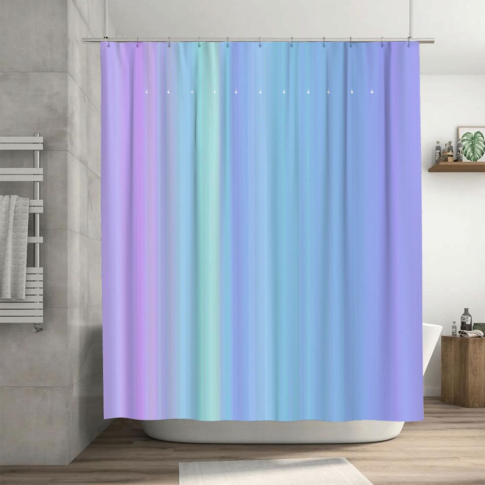 Modern Bath Shower Curtain with Horse Print for Bathroom Decoration White Polyester Fabric Hanging Rings Included (180cm X 240cm