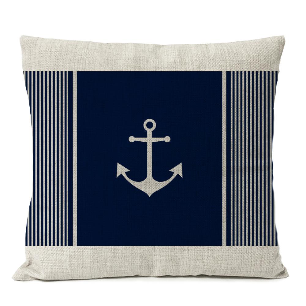 Nautical Linen Pillow Nordic Home Decoration Model Room Nautical Style