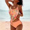 Retro-Print Badeanzug für Damen - Bermuda-Strandmode für das Meer