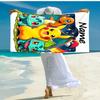 Personalized customized proof beach towel with Pokémon Pikachu pattern - soft, absorbent,quick-drying,perfect swimming,camping&bathing