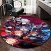 1pc Anime Cartoon Design Round Carpet Office Chair Mat, NonSlip Rug for Home Decor
