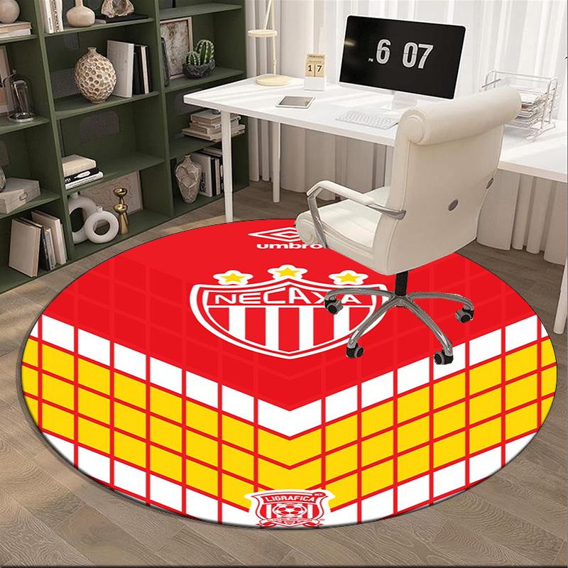 1PC Round Rug Soccer Player Printed Round Area Rug ,Rug For Home Office, Round Chair Rug, Decorative Carpet Fan Gifts Christmas Gift