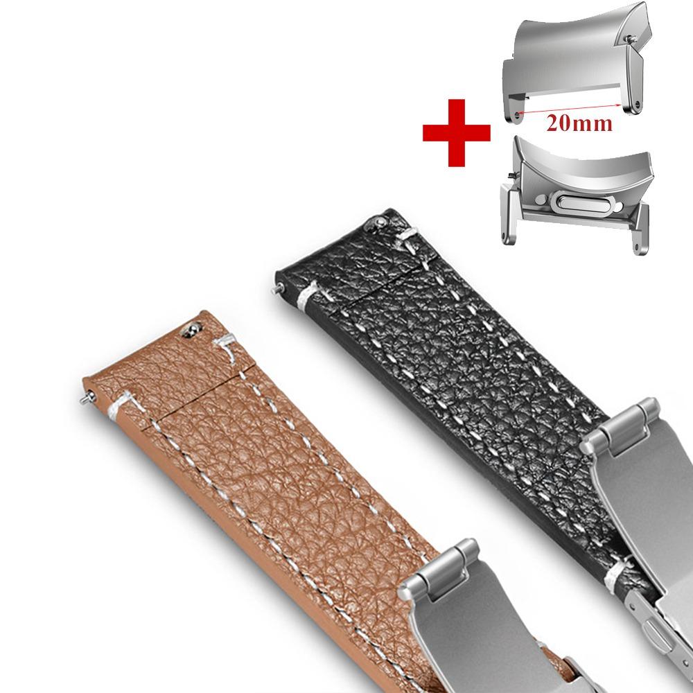 No Gaps Soft Genuine Leather Band for Samsung Galaxy Watch 7 40mm 44mm 6Classic 47/43mm 5pro Cowhide Strap Quick Fit Watch Band