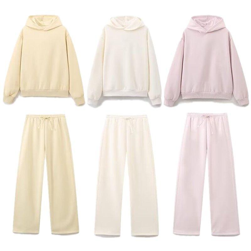 Fashion Style 2024 Fall and Winter New Women's Multi-Color Selection Minimalist All-Matching Hooded Loose Long Sleeve Sweatershirt 3199633