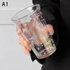 Bow Glass Cute Water Cup Cartoon Bow Glass Cup Striped Cute Doodle Coffee Mug Household Fruit Tea Lemonade Girls Gift
