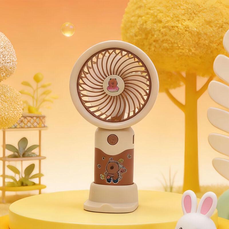 

LINGPAN Capybara Sticker 3-Speed Handheld Fan 5-Pack