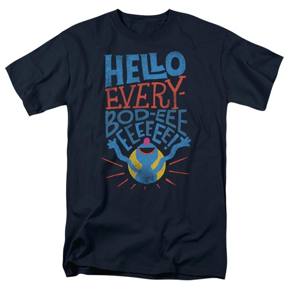 Sesame Street - Grover Hello Everybody -  Unisex Children s T-shirt - Blue 110