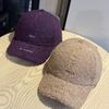New Lamb Wool Hat for Women In Autumn and Winter Thickened Plush Peaked Cap Showing Face Small and Warm Japanese Style Big Head Baseball Cap