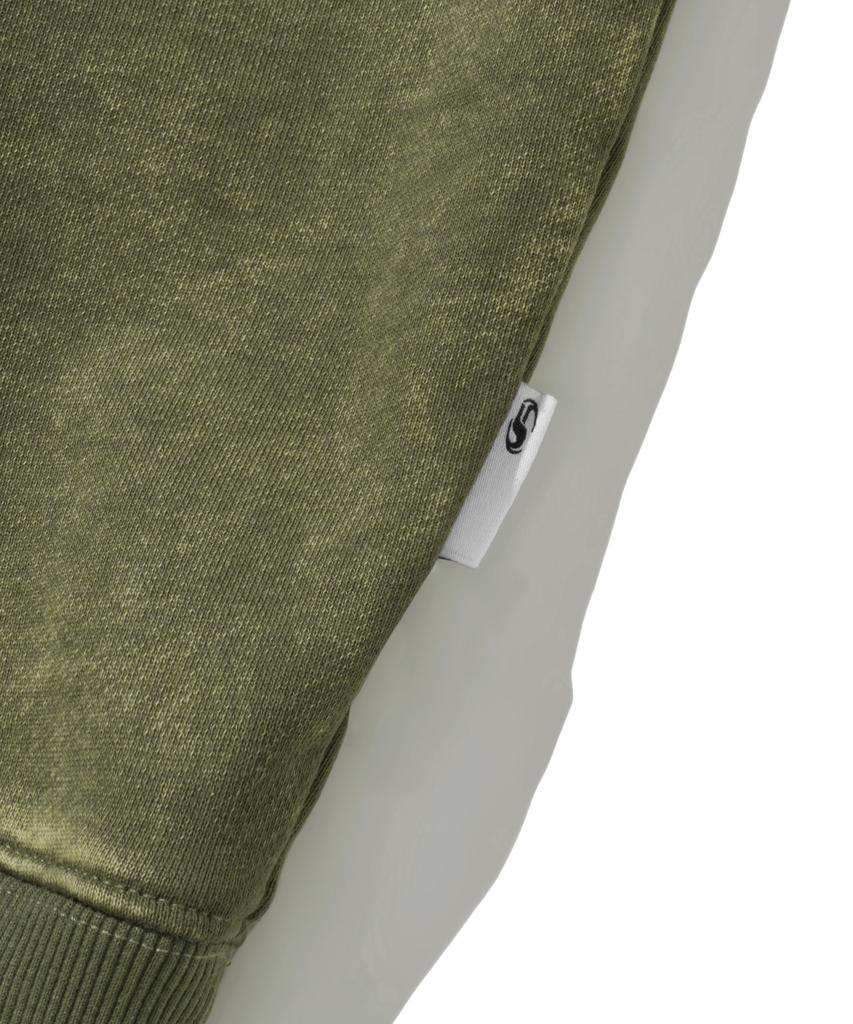Washed Arch Logo Hoodie - Khaki