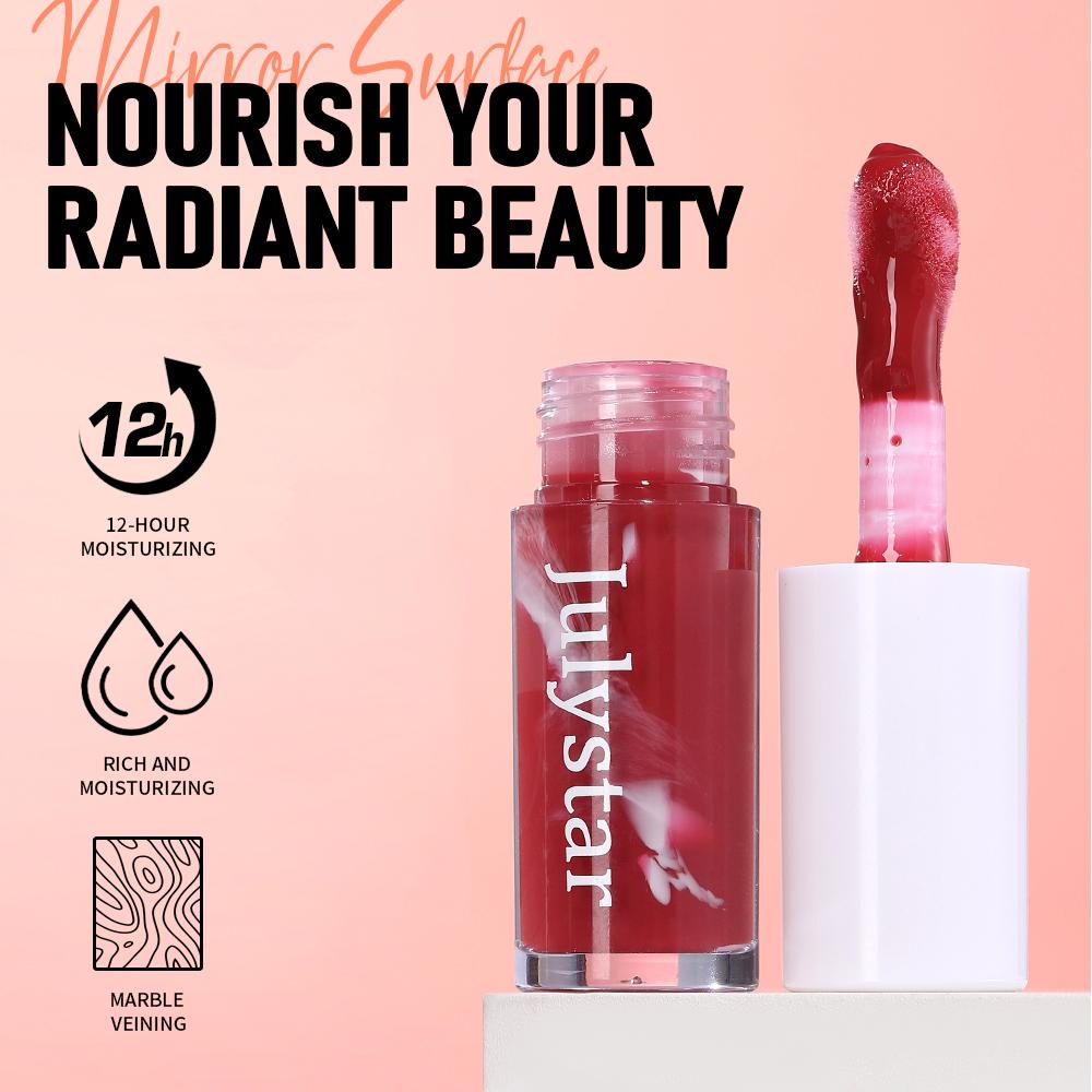 7pcs Water Gloss Lip Glaze Set  7 Colors High Shine Mirror Lip Tint Moisturizing Non-Stick Cup Liquid Lipstick Long Lasting Plumping Lip Gloss Makeup