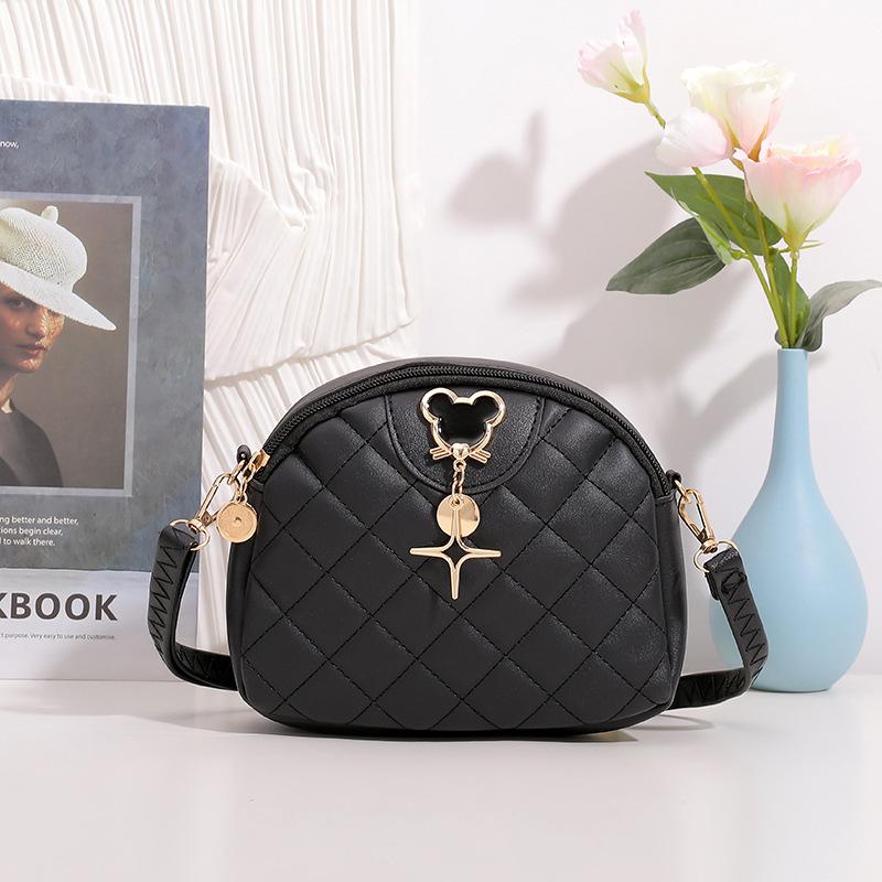 New women's diamond small round bag fashion embroidered women's bag shoulder messenger bag feeling bag one piece