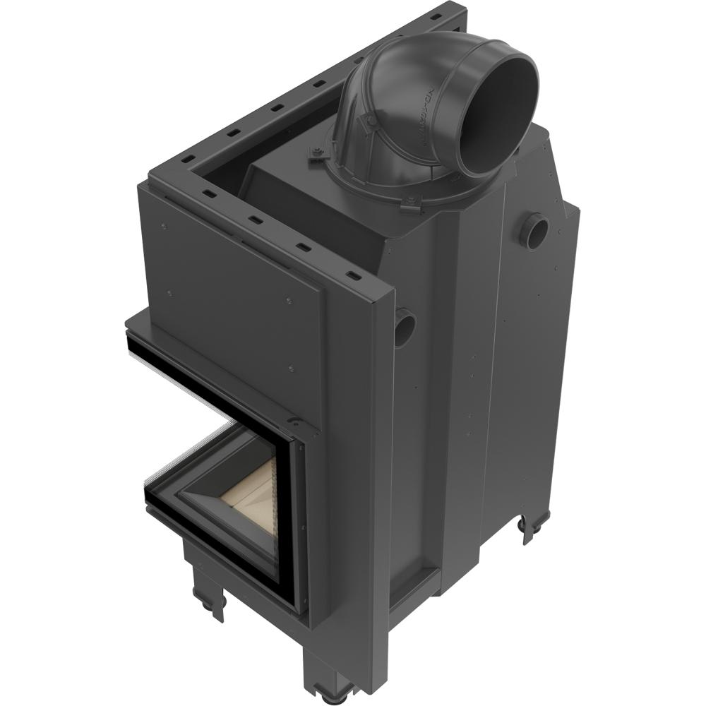 KRATKI MBM Right 10kW Corner Air Fireplace Insert with Heat Recovery SET