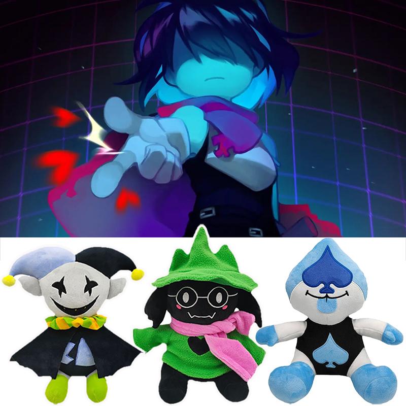 Jevil Deltarune Plush Toy Cartoon Ralsei Lancer Plushie Dolls Animals Stuffed Dolls Figure Decoration Pillow Christmas Gifts