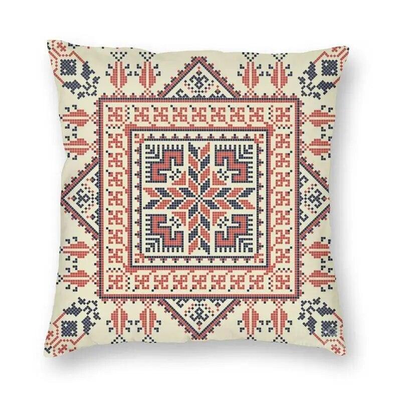 

Палестинская вышивка Чехлы для подушек с абстрактным орнаментом и бархатным роскошным диваном Домашняя подушка 45x45cm