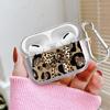 Clear Earphone Cases Cover Case For Airpods Pro Pro2 4 Pro3 2 1 3 Leopard Print Bow