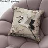 Crane  Cherry Blossom Decorative Throw Pillow Covers Pattern Cushion Cover Suitable For Sofa Bedroom Car Pillow Cover