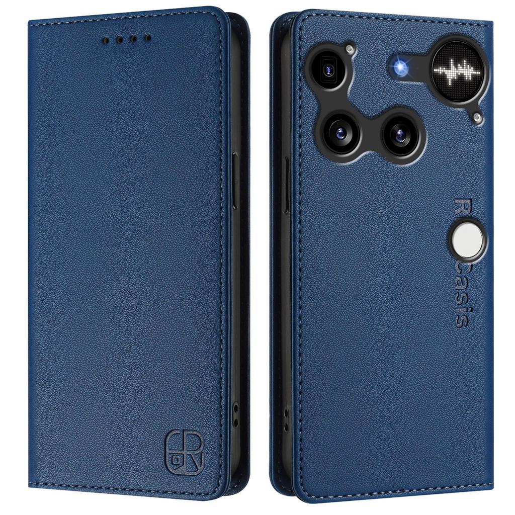 For Nothing Phone (3) 5G Leather Case RINACASIS RC01 Phone Cover with RFID Blocking Wallet Stand