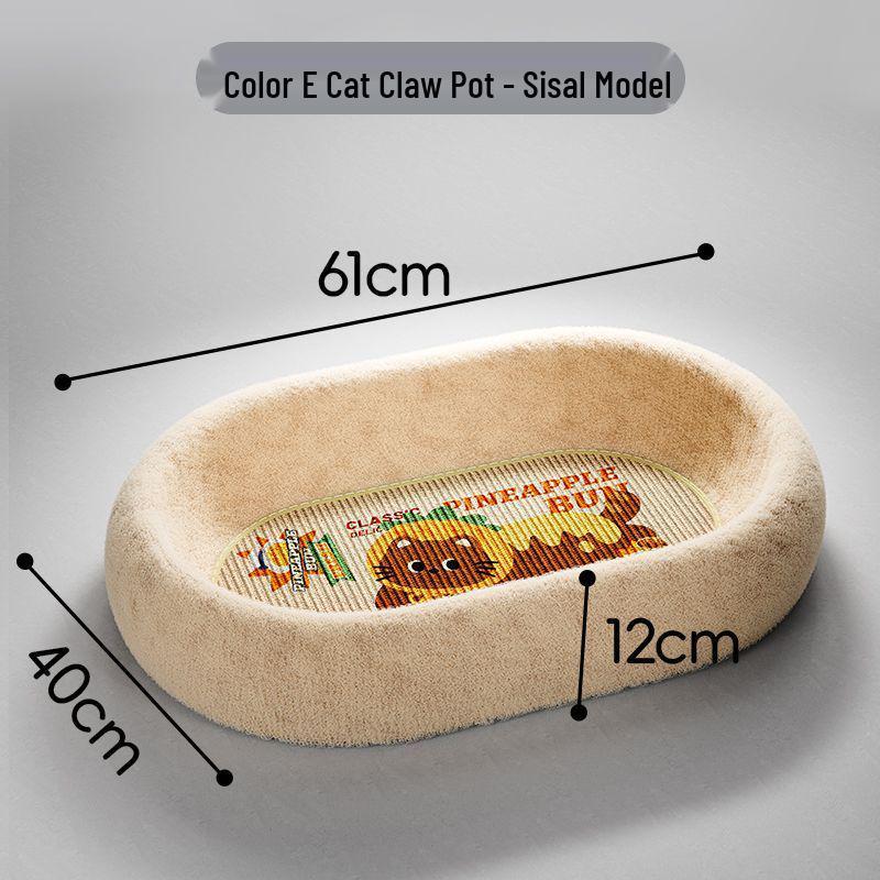 

Durable Cat Scratch & Bed Combo - Deep Basin & Hemp Board for Claw Sharpening Durable Sisal