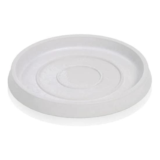 6 Pot Eco Pot 18cm Pot with Drain Hole Planter with Saucer Resin Plastic 6 6 Inch No. No. (White)