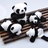 Plush Panda Magnet Cute Cotton Accessory Fridge Sticker Cartoon For Refrigerator Embellishment Children's Room Decor Kitchen