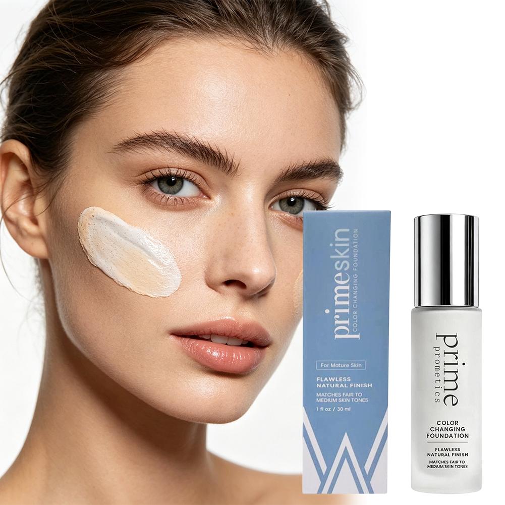 Prime Prometics podkladová báze měnící barvu 30 ml Tónovací tekutý make-up Bezchybný přirozený vzhled Voděodolný krémová báze na obličej