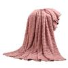 AC Blanket Ultra-Soft Single-layer Plush Comfort Pure Color Jacquard Woven Rhombus Pattern