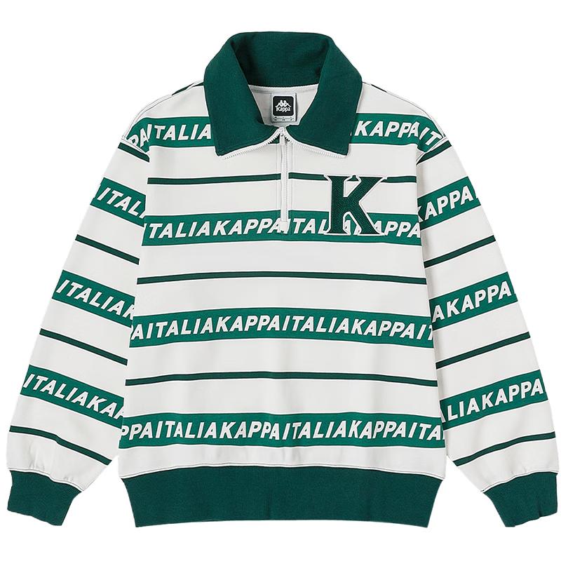 Kappa Classic Italian Color-Block Striped Pullover Sweatshirt L 5100₽