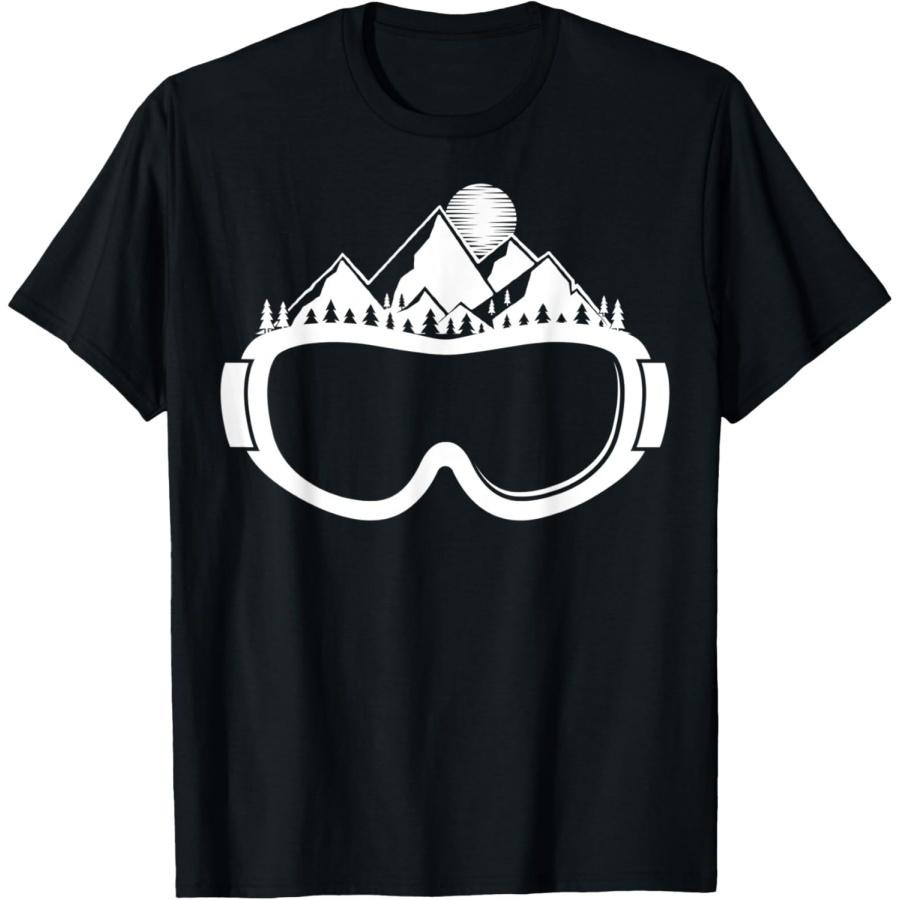 

сосны лыжи Сноуборд Катание на лыжах Снежная гора Зимний вид спорта Футболка XXXXXL чёрный