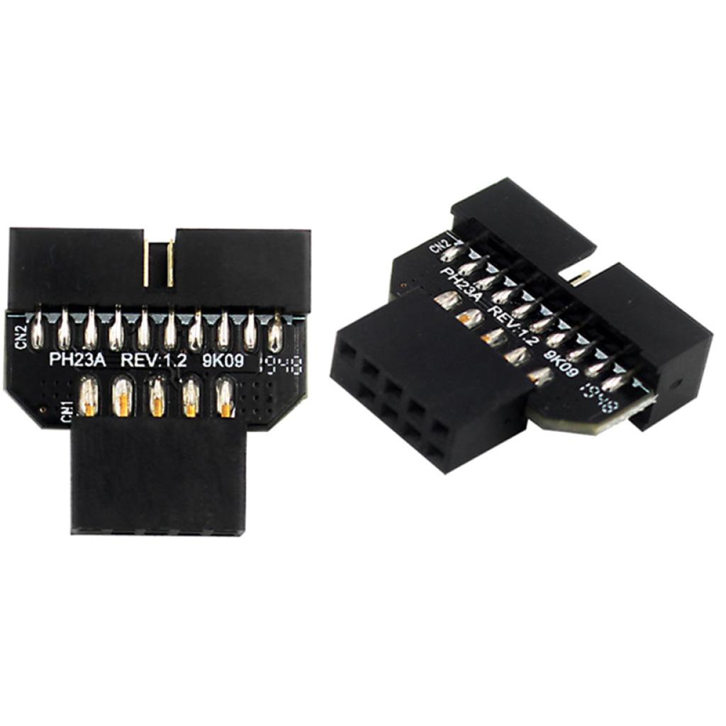 Motherboard USB 3.0 19/20pin To USB 2.0 9pin Adapt Connector Front Panel Plug-in