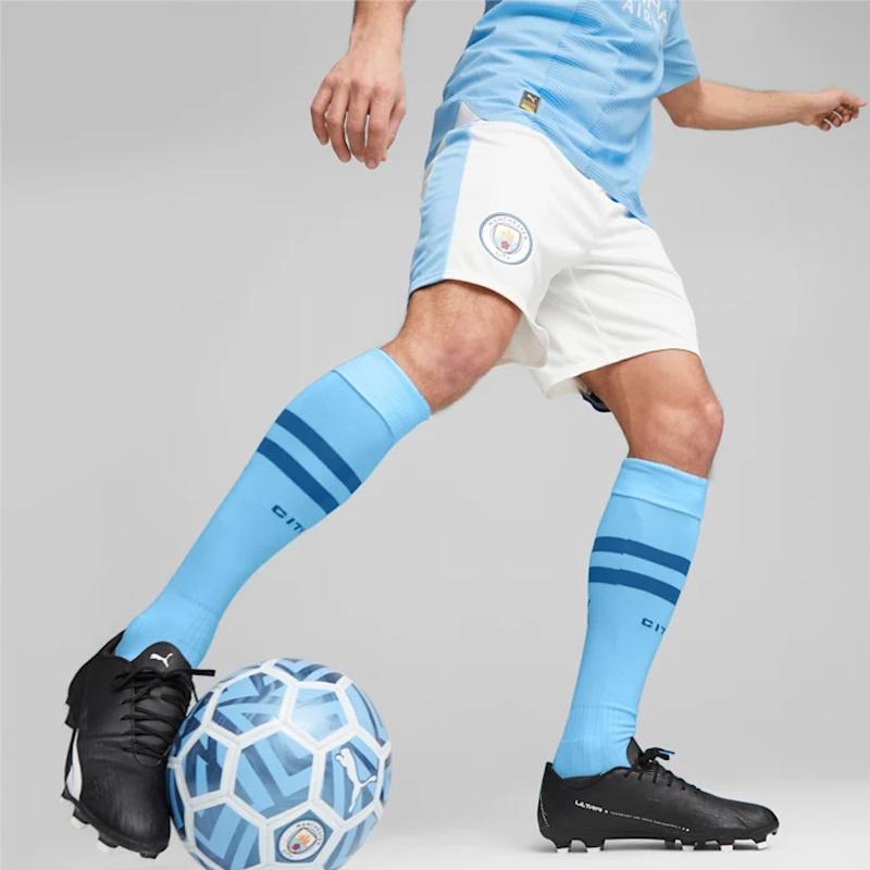 Puma Manchester City Home Kit Soccer Bottoms Men's White Moderate Straight Fit Pants 770483-04