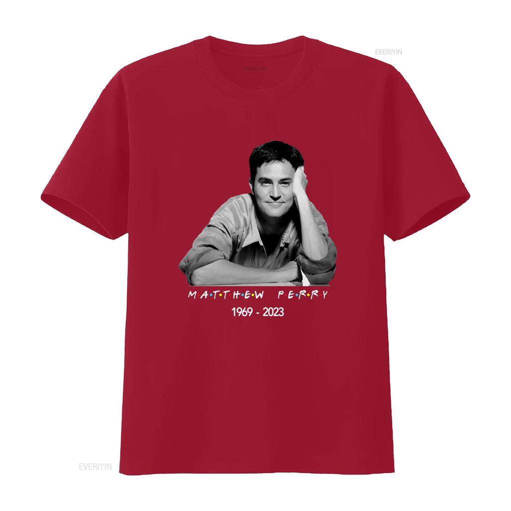 RIP Matthew Perry 1969 2023 Tribute T Shirt Chandler Bing Friends Design Comfortable Cotton Vintage Washed Stretched Breathable