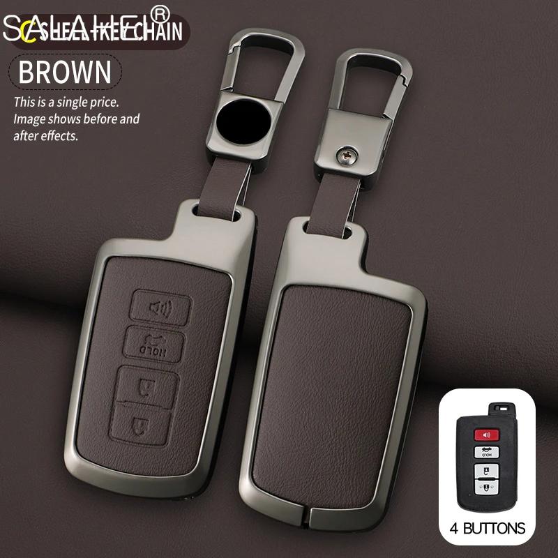 

Leather Car Key Case Cover Protector Shell For Toyota Camry Corolla RAV4 Highlander Avalon 2015 2016 2017 2018 Auto Accessories
