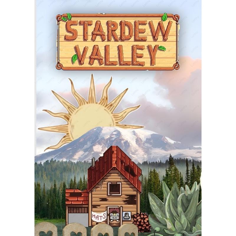 Game S-Stardew Valley Classic Pixel Poster Sticky Wall Art Printing Waterproof Home Living Bed Room Bar Aesthetic Decor